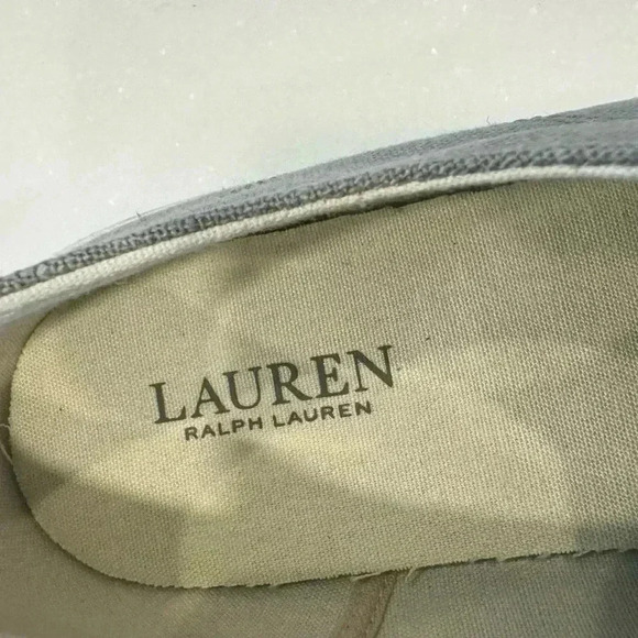 Ralph Lauren flax linen sneakers “Jolie” light gray size 9.5 NEW - Picture 6 of 8